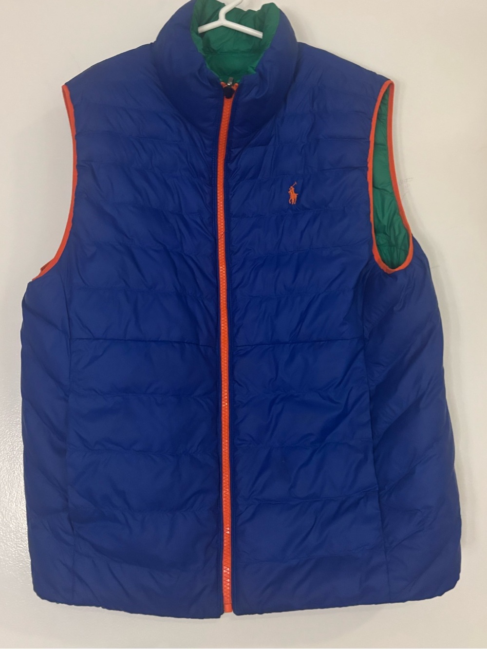 Polo Ralph Lauren. Kids Unisex Reversible Blue/ Green Puffer Vest